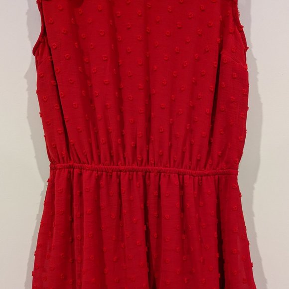 Monteau | NWT Red Sleeveless Ruffled Dress - Picture 3 of 9